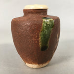 Japanese Ceramic Tea Caddy Vtg Chaire Brown Natsume Sado Ceremony NM79
