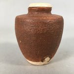 Japanese Ceramic Tea Caddy Vtg Chaire Brown Natsume Sado Ceremony NM79
