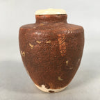 Japanese Ceramic Tea Caddy Vtg Chaire Brown Natsume Sado Ceremony NM79
