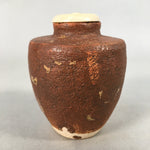 Japanese Ceramic Tea Caddy Vtg Chaire Brown Natsume Sado Ceremony NM79