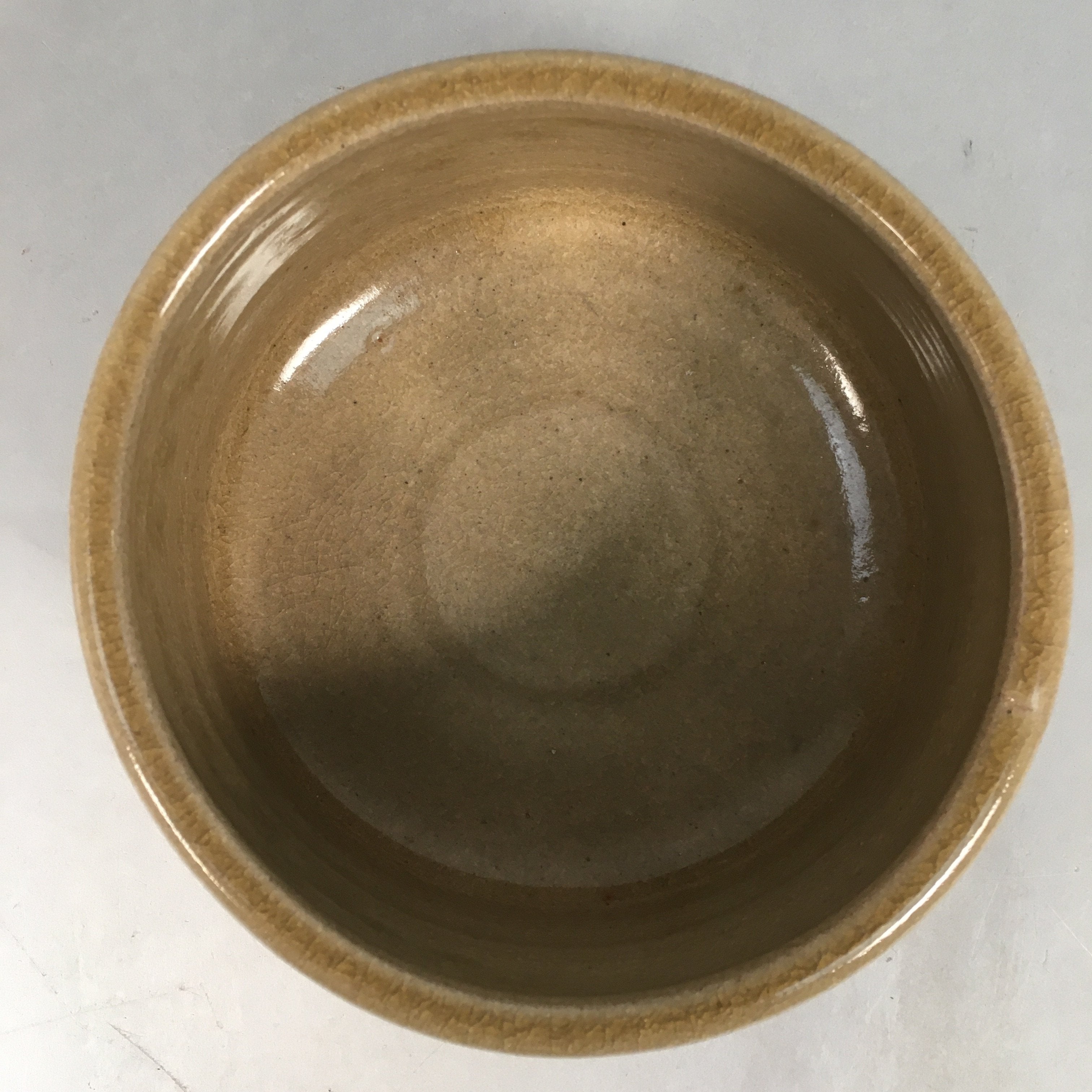 Japanese Ceramic Tea Ceremony Bowl Chawan Ki Seto Vtg Pottery GTB668