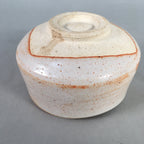 Japanese Ceramic Tea Ceremony Bowl Chawan Shino ware Vtg Pottery GTB679
