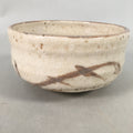 Japanese Ceramic Tea Ceremony Bowl Chawan Shino ware Vtg Pottery GTB692