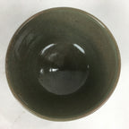 Japanese Ceramic Tea Ceremony Bowl Chawan Vtg Brown Pottery Crane GTB749