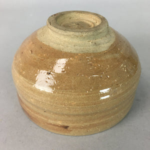 Japanese Ceramic Tea Ceremony Bowl Chawan Vtg Brown Pottery GTB637