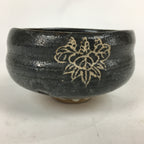 Japanese Ceramic Tea Ceremony Bowl Chawan Vtg Green Tea Family Crest GTB836
