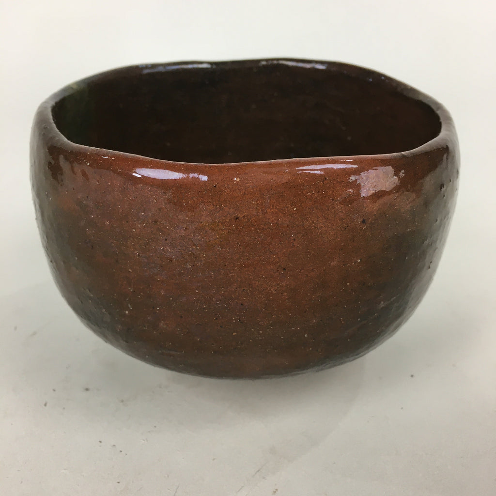 Japanese Ceramic Tea Ceremony Bowl Chawan Vtg Matcha Brown GTB835