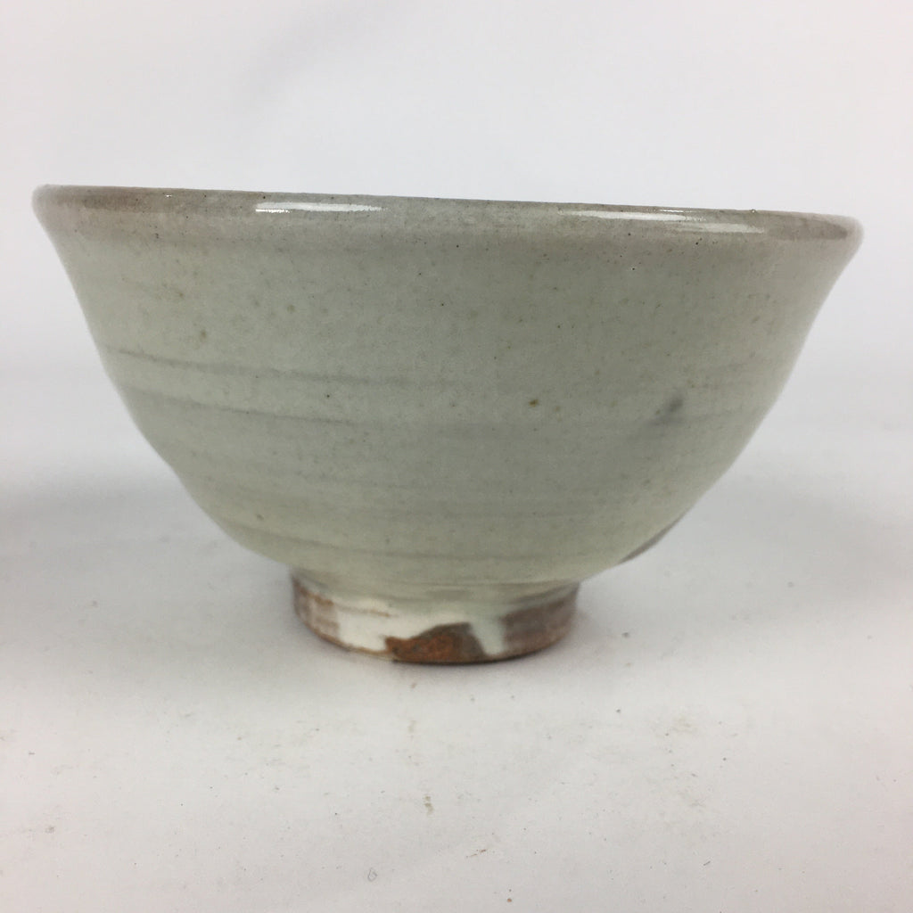 Japanese Ceramic Tea Ceremony Bowl Chawan Vtg Matcha Green Tea White GTB839