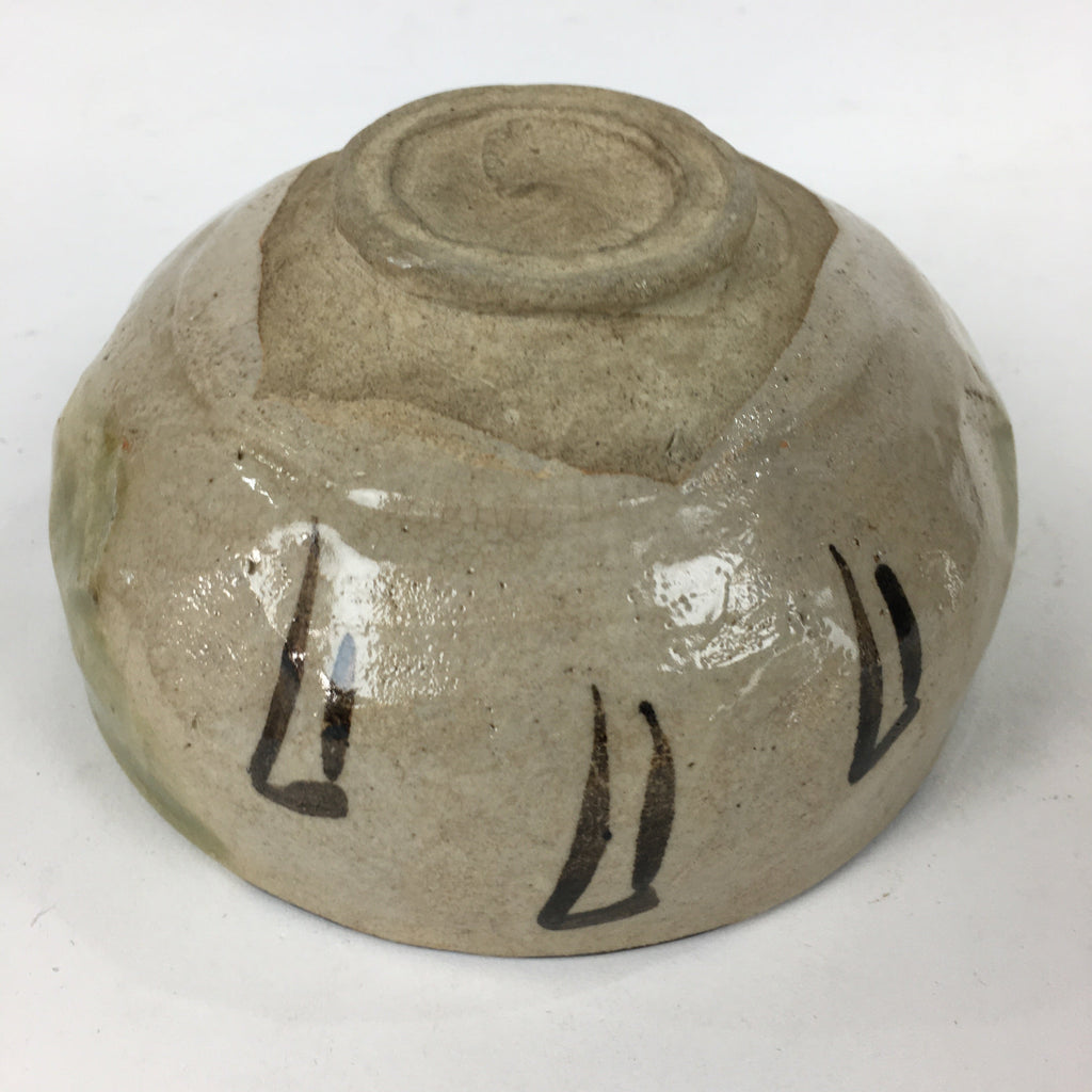 Japanese Ceramic Tea Ceremony Bowl Chawan Vtg Matcha Oribe Ware GTB829