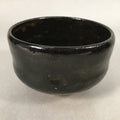 Japanese Ceramic Tea Ceremony Bowl Chawan Vtg Pottery Black GTB687