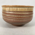 Japanese Ceramic Tea Ceremony Bowl Chawan Vtg Pottery Brown Flowing GTB689