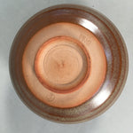Japanese Ceramic Tea Ceremony Bowl Chawan Vtg Pottery Brown Flowing GTB689