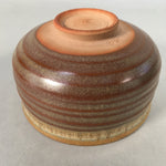 Japanese Ceramic Tea Ceremony Bowl Chawan Vtg Pottery Brown Flowing GTB689