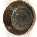Japanese Ceramic Tea Ceremony Bowl Chawan Vtg Pottery Brown Green GTB697