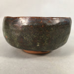 Japanese Ceramic Tea Ceremony Bowl Chawan Vtg Pottery Brown Green GTB697