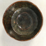 Japanese Ceramic Tea Ceremony Bowl Chawan Vtg Pottery Brown Green GTB697