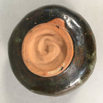 Japanese Ceramic Tea Ceremony Bowl Chawan Vtg Pottery Brown Green GTB697