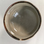 Japanese Ceramic Tea Ceremony Bowl Chawan Vtg Pottery Gray Crackle Glaze GTB686