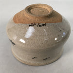 Japanese Ceramic Tea Ceremony Bowl Chawan Vtg Pottery Gray Crackle Glaze GTB686