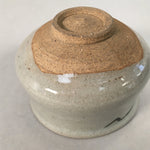 Japanese Ceramic Tea Ceremony Bowl Chawan Vtg Pottery Gray Crackle Glaze GTB686