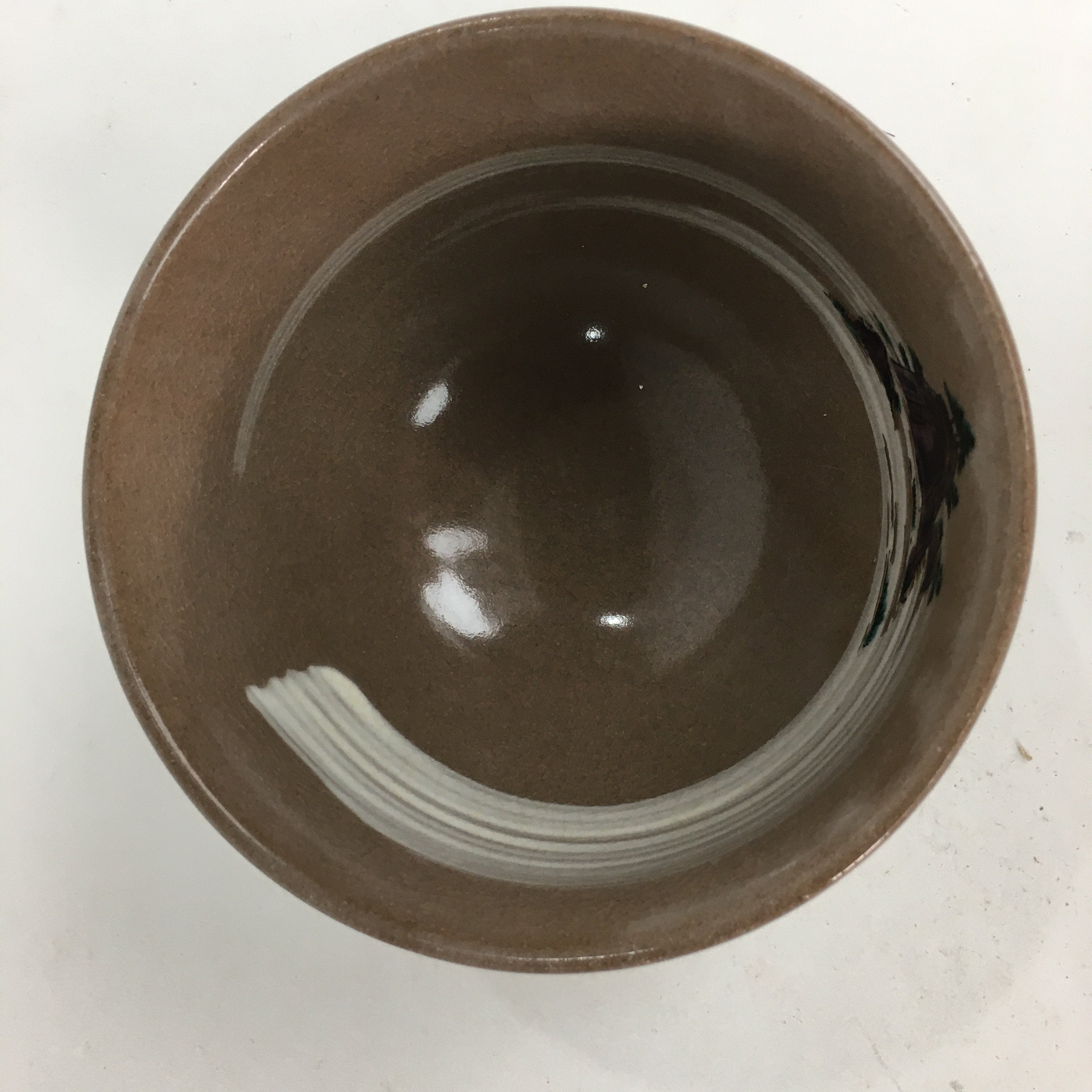 Japanese Ceramic Tea Ceremony Bowl Chawan Vtg Pottery Kyo ware Brown GTB723