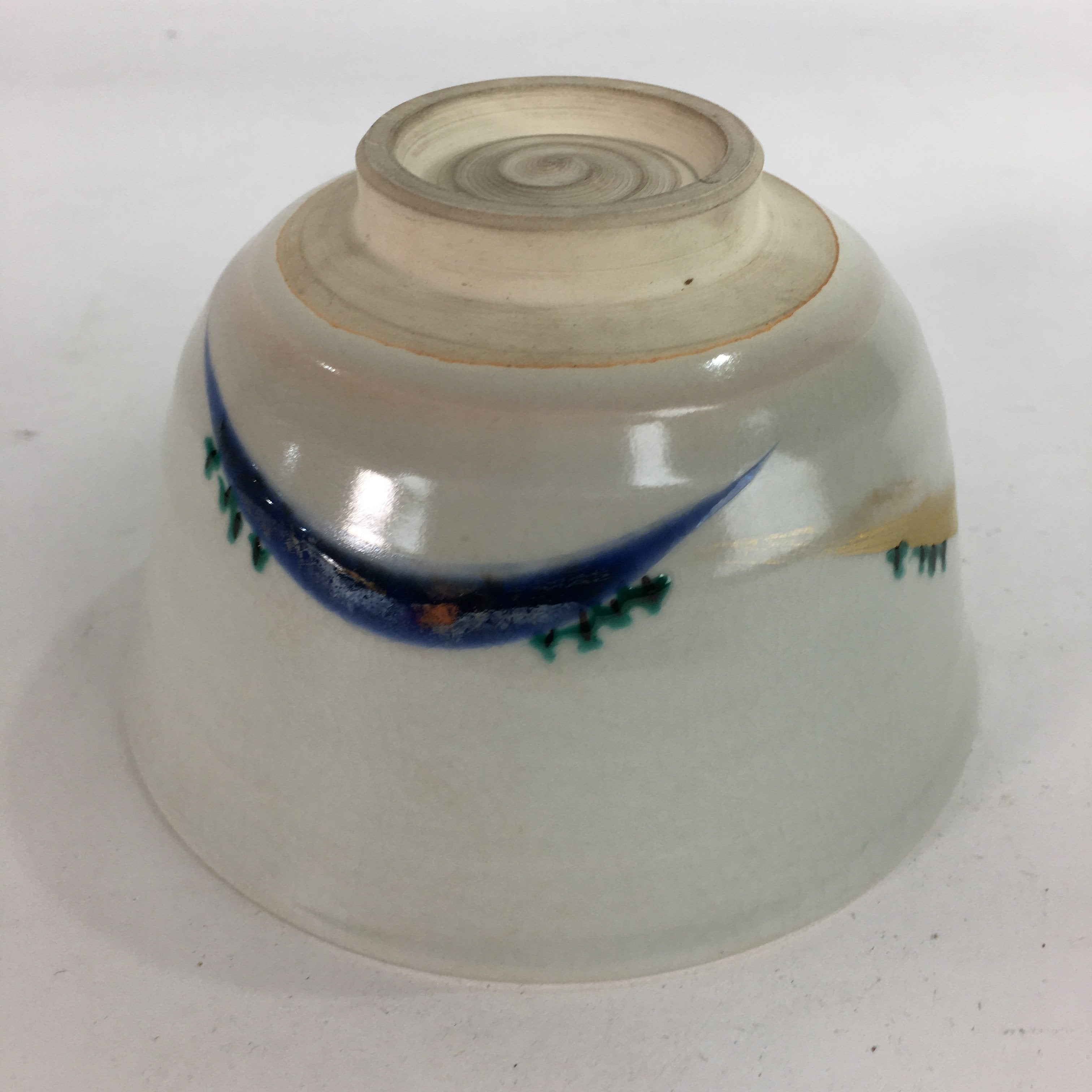 Japanese Ceramic Tea Ceremony Bowl Chawan Vtg Pottery Kyo ware GTB719