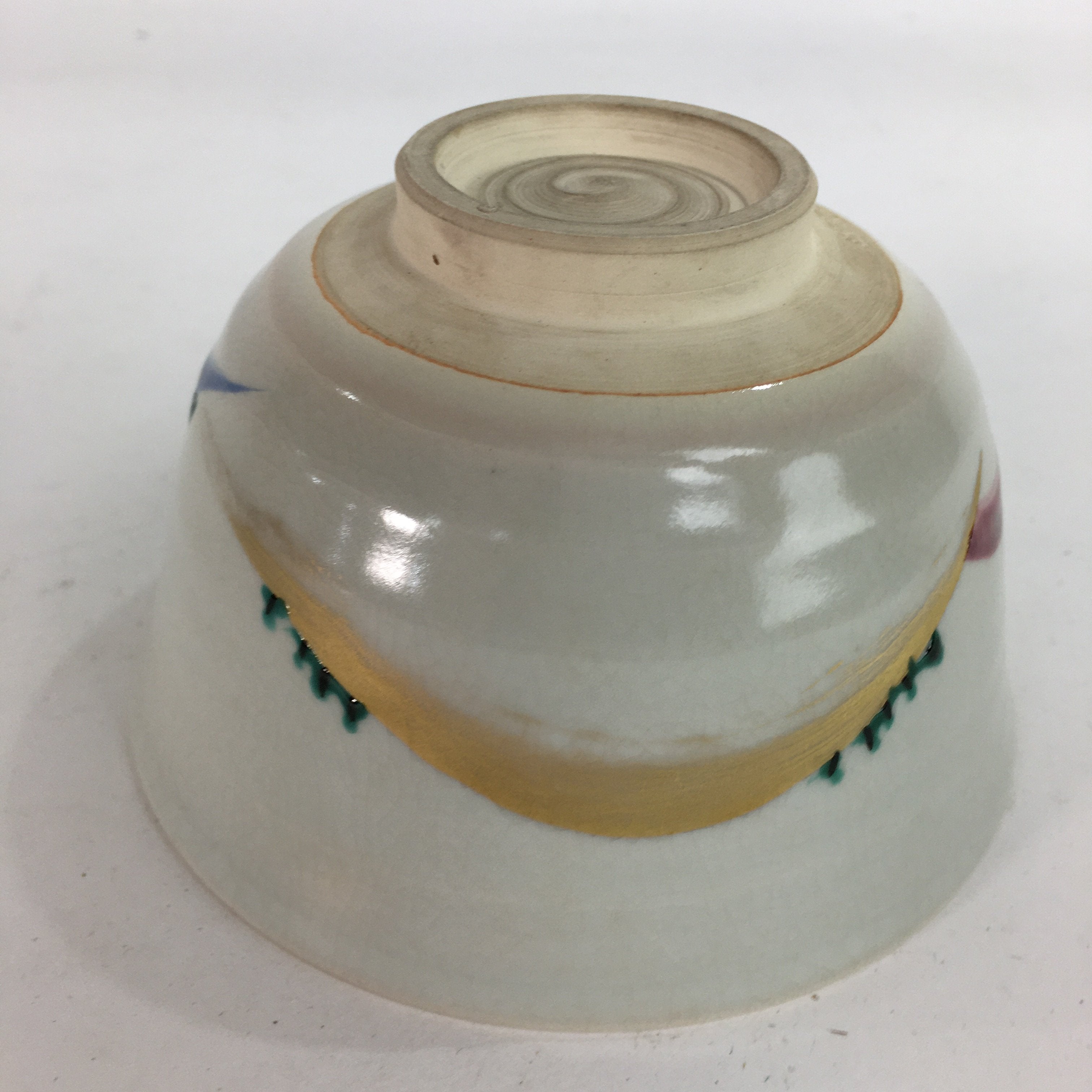 Japanese Ceramic Tea Ceremony Bowl Chawan Vtg Pottery Kyo ware GTB719