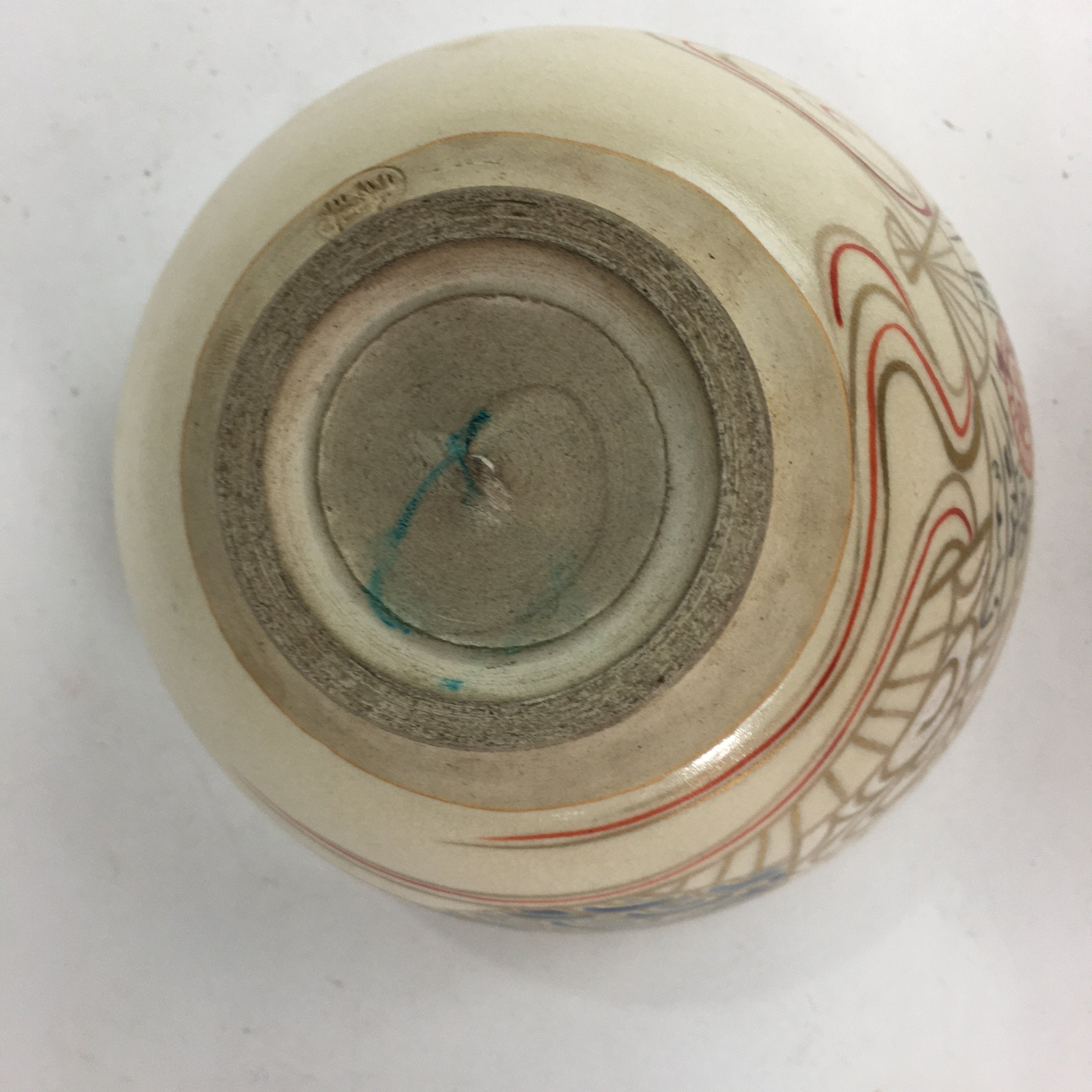 Japanese Ceramic Tea Ceremony Bowl Chawan Vtg Pottery Kyo ware GTB722