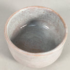 Japanese Ceramic Tea Ceremony Bowl Chawan Vtg Pottery White Gray GTB677