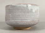 Japanese Ceramic Tea Ceremony Bowl Chawan Vtg Pottery White Gray GTB677