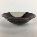 Japanese Ceramic Tea Ceremony Bowl Vtg Brown Shallow Summer Chawan GTB736