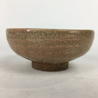 Japanese Ceramic Tea Ceremony Bowl Vtg Brown Summer Flat Chawan GTB748