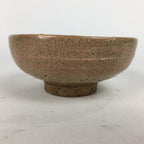 Japanese Ceramic Tea Ceremony Bowl Vtg Brown Summer Flat Chawan GTB748