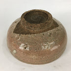 Japanese Ceramic Tea Ceremony Bowl Vtg Brown Summer Flat Chawan GTB748
