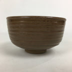 Japanese Ceramic Tea Ceremony Bowl Vtg Chawan Brown Pottery Sado GTB783