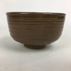 Japanese Ceramic Tea Ceremony Bowl Vtg Chawan Brown Pottery Sado GTB783