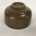 Japanese Ceramic Tea Ceremony Bowl Vtg Chawan Brown Pottery Sado GTB783