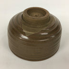 Japanese Ceramic Tea Ceremony Bowl Vtg Chawan Brown Pottery Sado GTB783