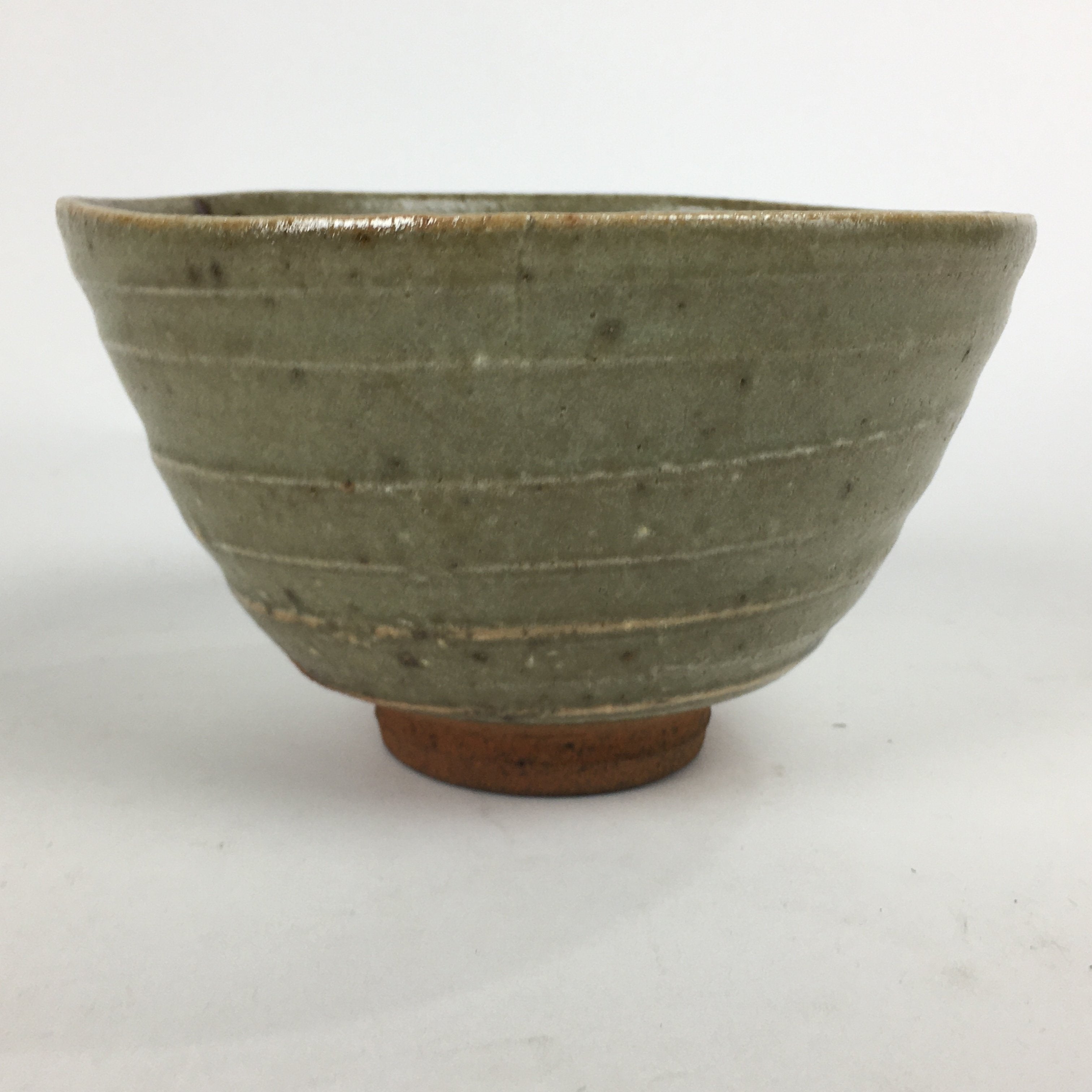 Japanese Ceramic Tea Ceremony Bowl Vtg Chawan Brown Pottery Sado GTB784