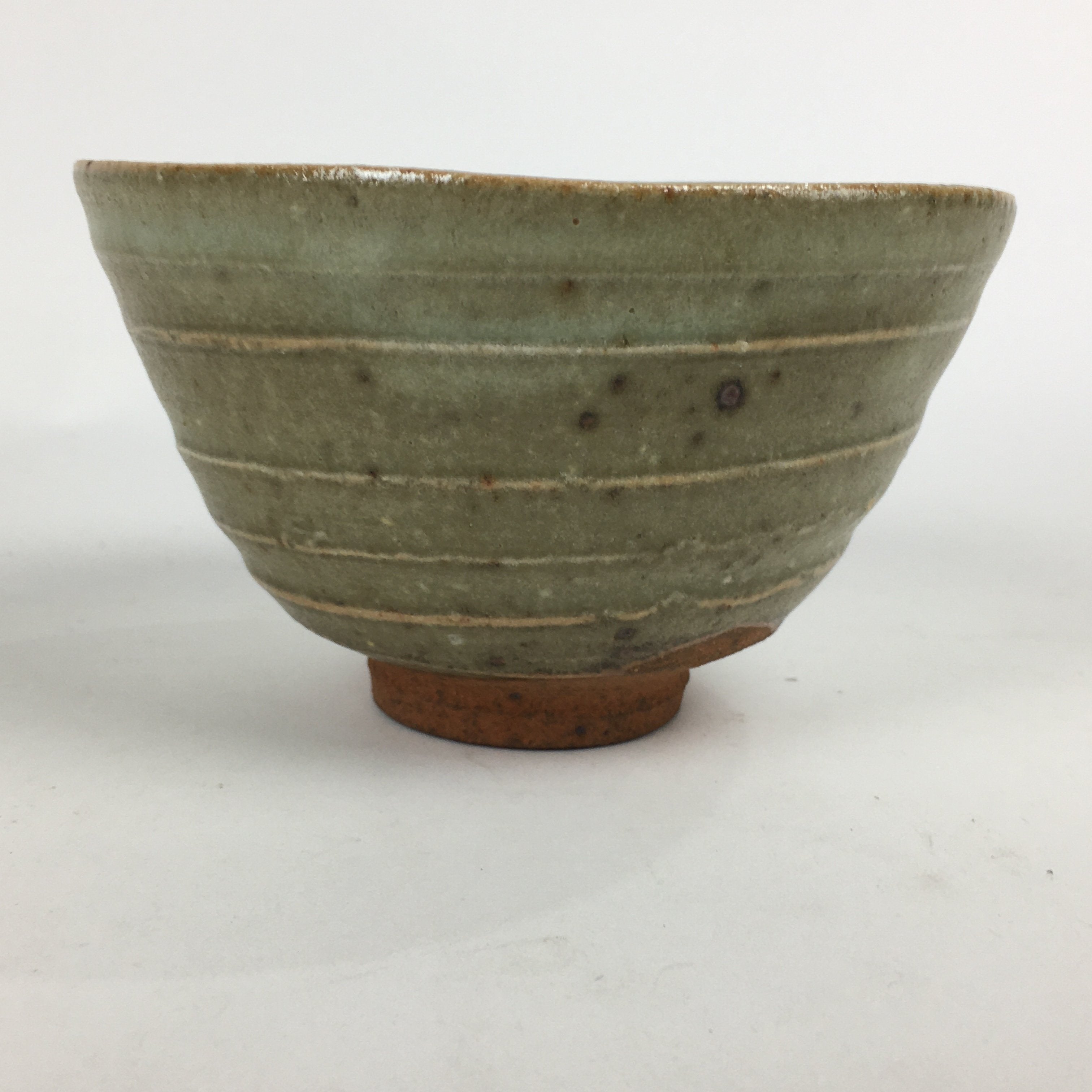 Japanese Ceramic Tea Ceremony Bowl Vtg Chawan Brown Pottery Sado GTB784