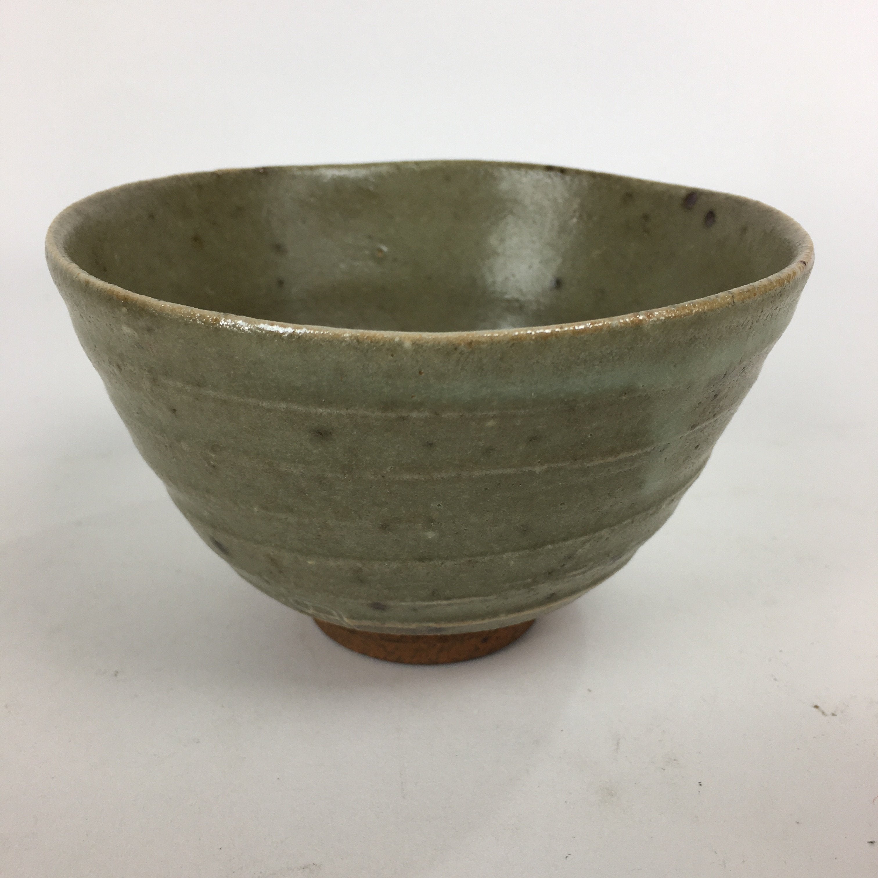 Japanese Ceramic Tea Ceremony Bowl Vtg Chawan Brown Pottery Sado GTB784