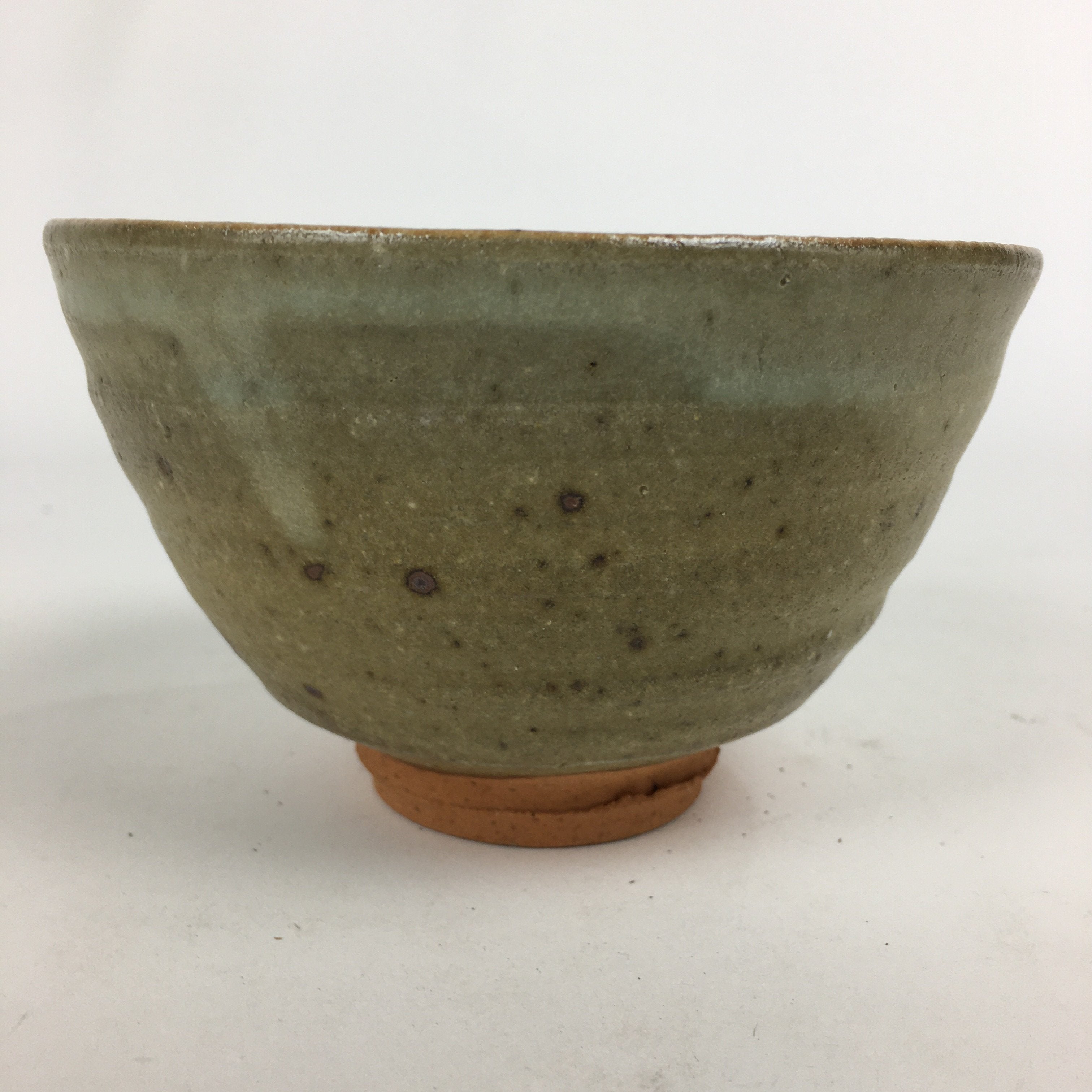 Japanese Ceramic Tea Ceremony Bowl Vtg Chawan Brown Pottery Sado GTB791
