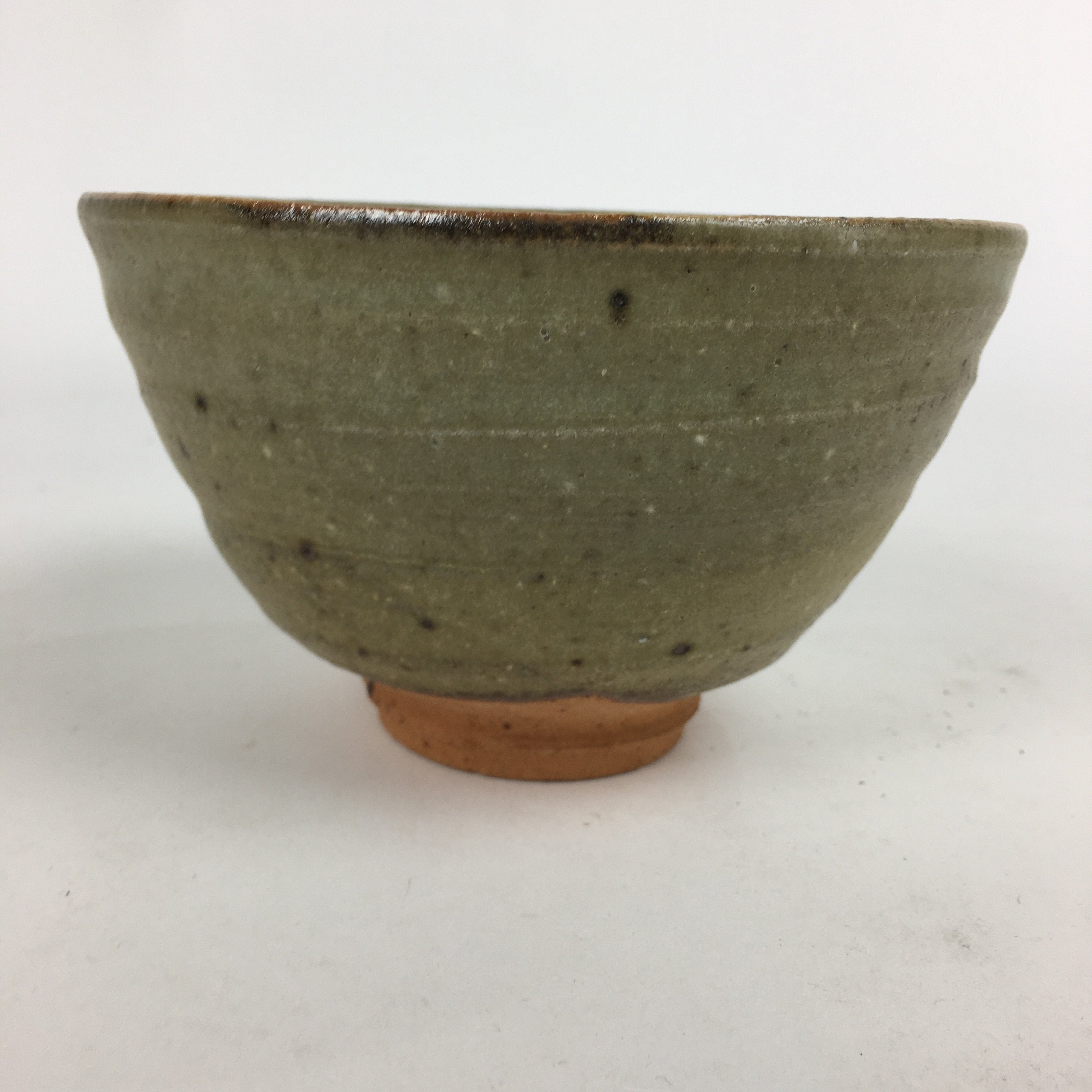 Japanese Ceramic Tea Ceremony Bowl Vtg Chawan Brown Pottery Sado GTB791