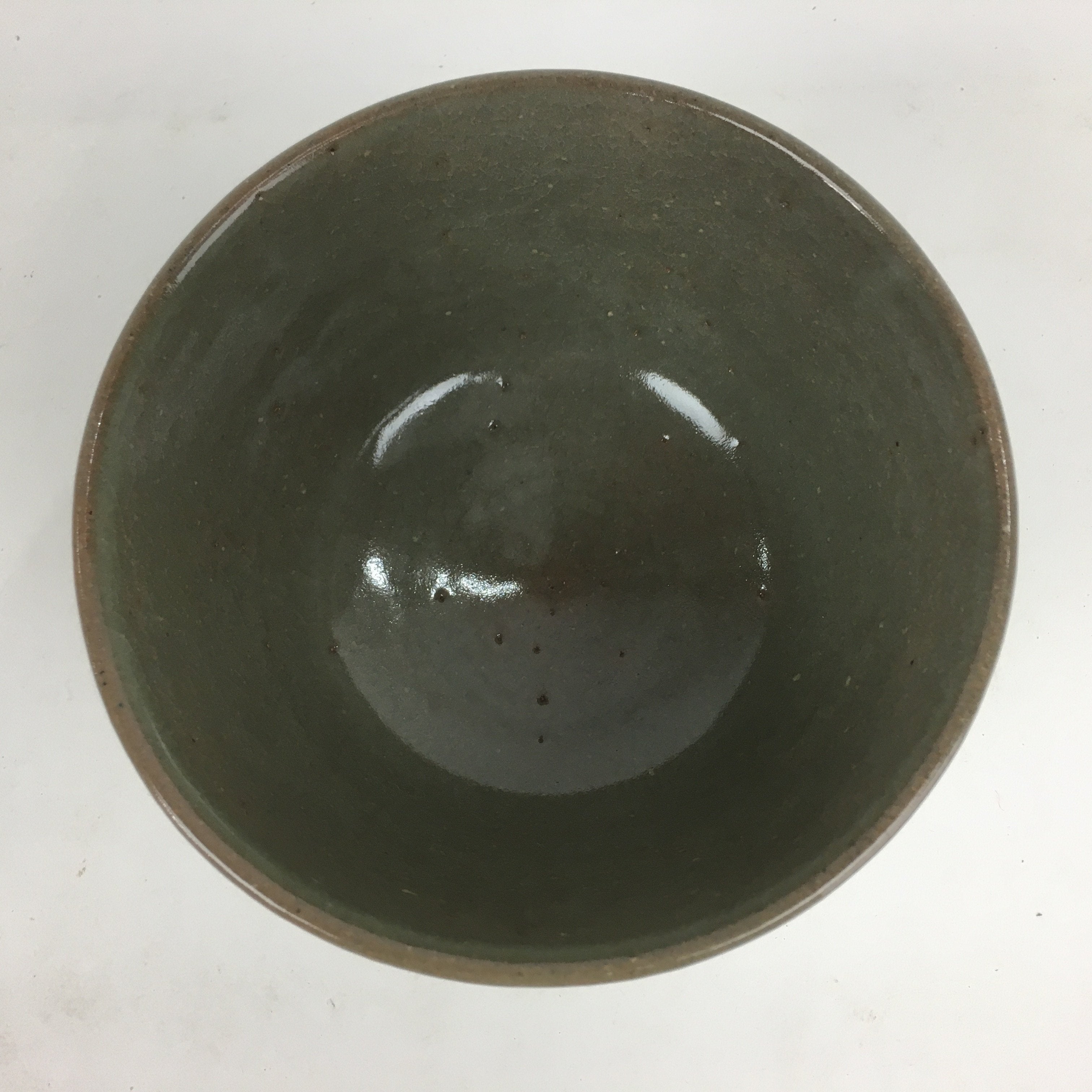 Japanese Ceramic Tea Ceremony Bowl Vtg Chawan Brown Pottery Sado GTB792