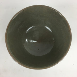 Japanese Ceramic Tea Ceremony Bowl Vtg Chawan Brown Pottery Sado GTB792