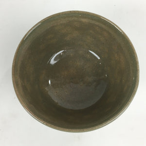 Japanese Ceramic Tea Ceremony Bowl Vtg Chawan Brown Pottery Sado GTB796