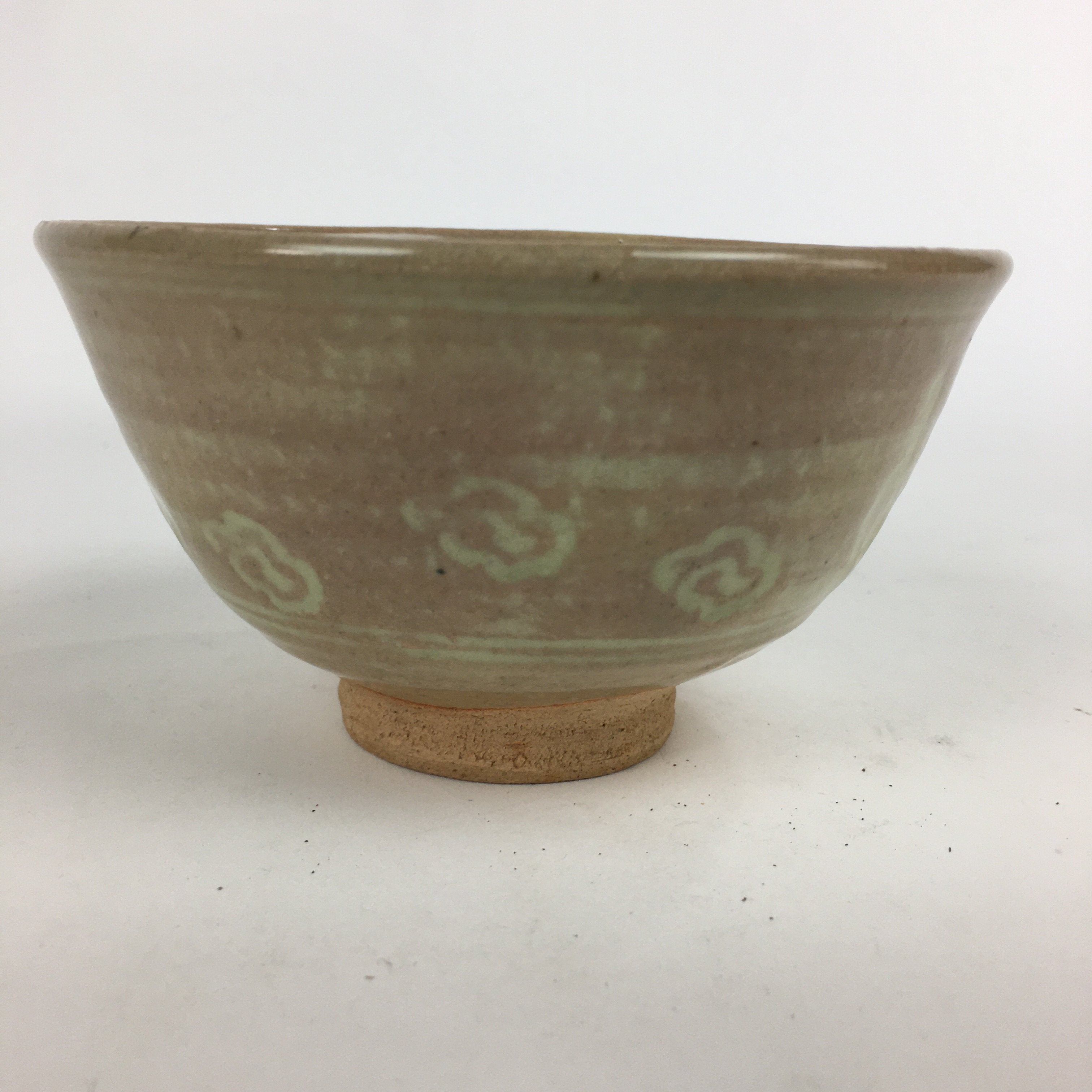 Japanese Ceramic Tea Ceremony Bowl Vtg Chawan Brown Pottery Sado GTB797