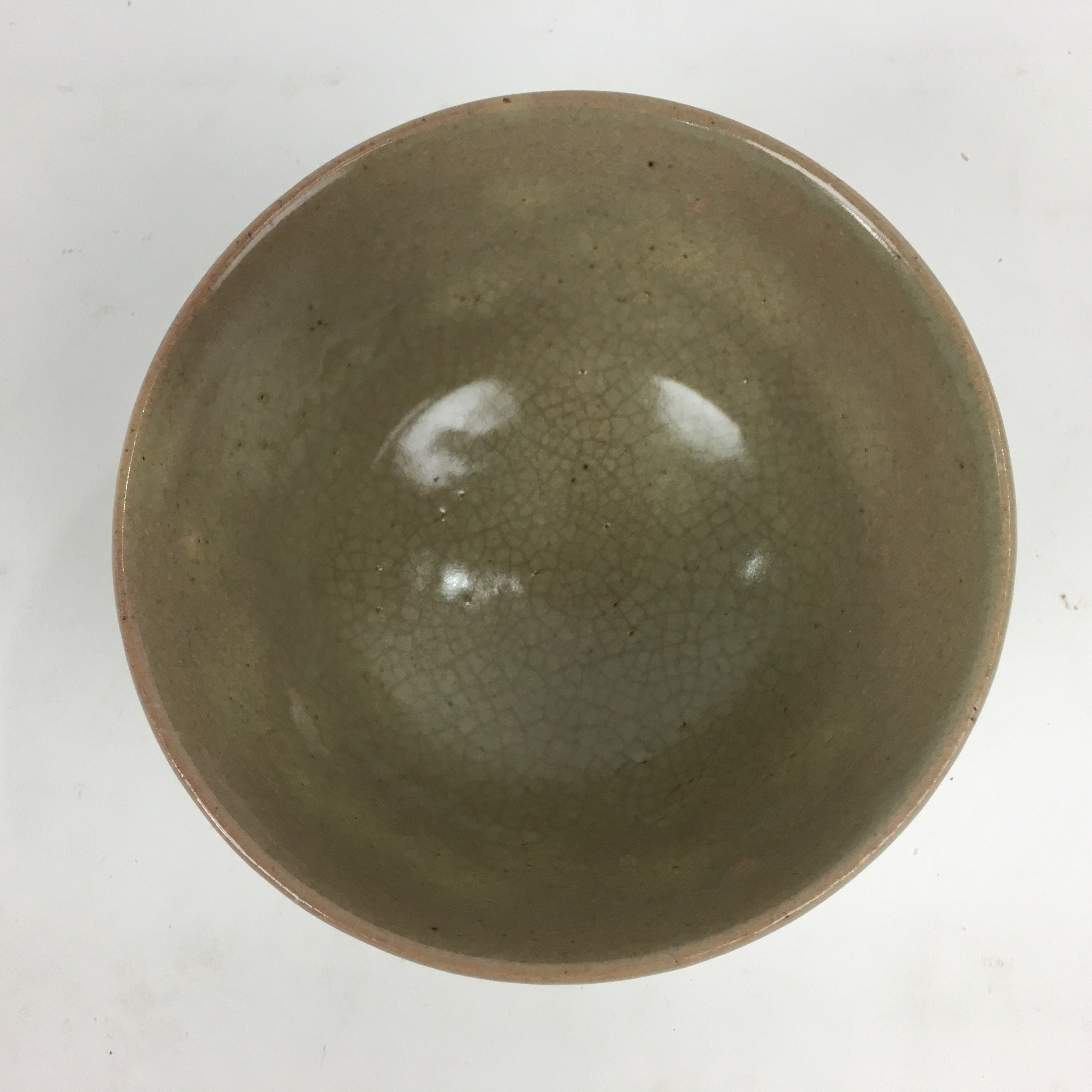 Japanese Ceramic Tea Ceremony Bowl Vtg Chawan Brown Pottery Sado GTB797