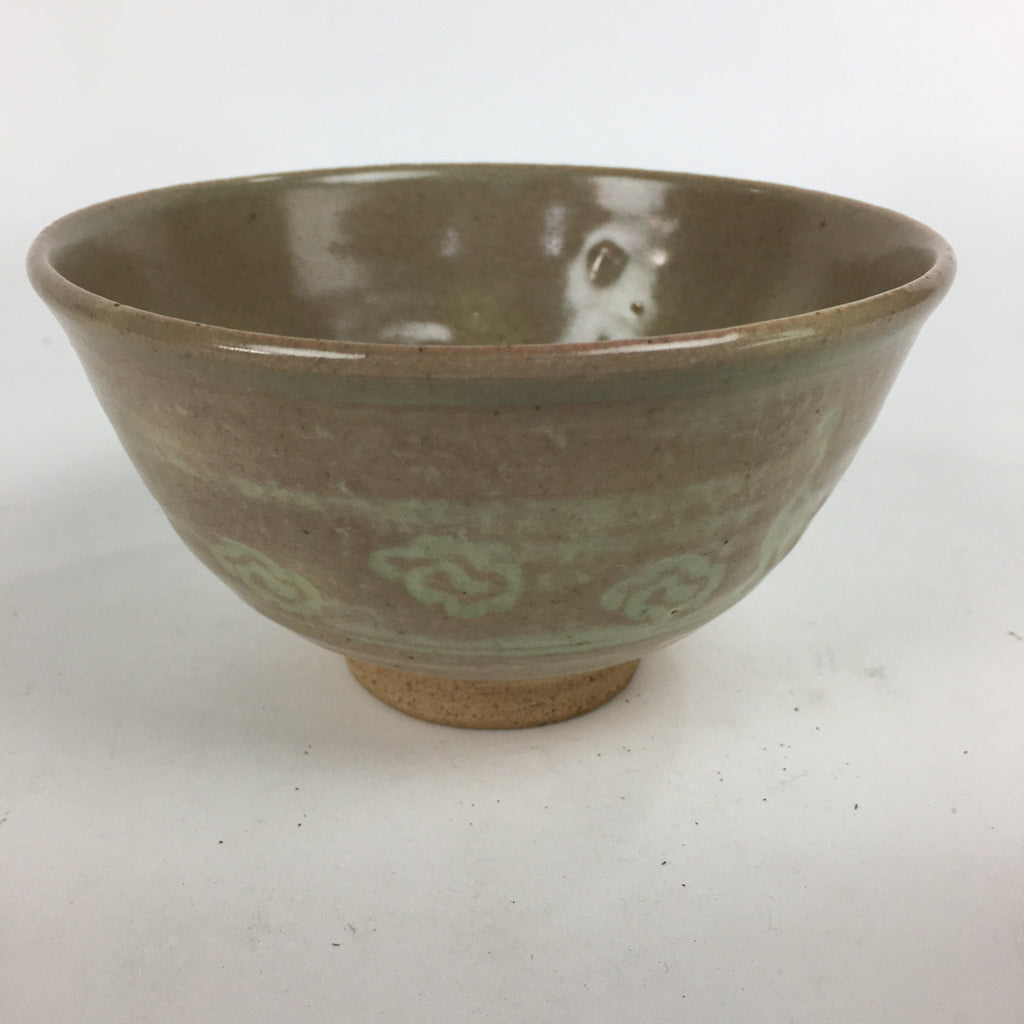 Japanese Ceramic Tea Ceremony Bowl Vtg Chawan Brown Pottery Sado GTB797