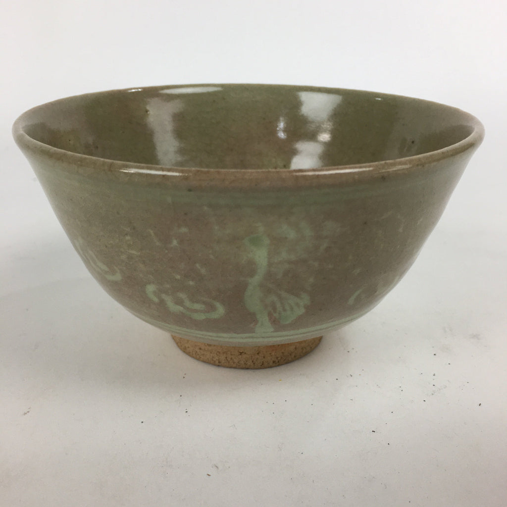 Japanese Ceramic Tea Ceremony Bowl Vtg Chawan Brown Pottery Sado GTB798